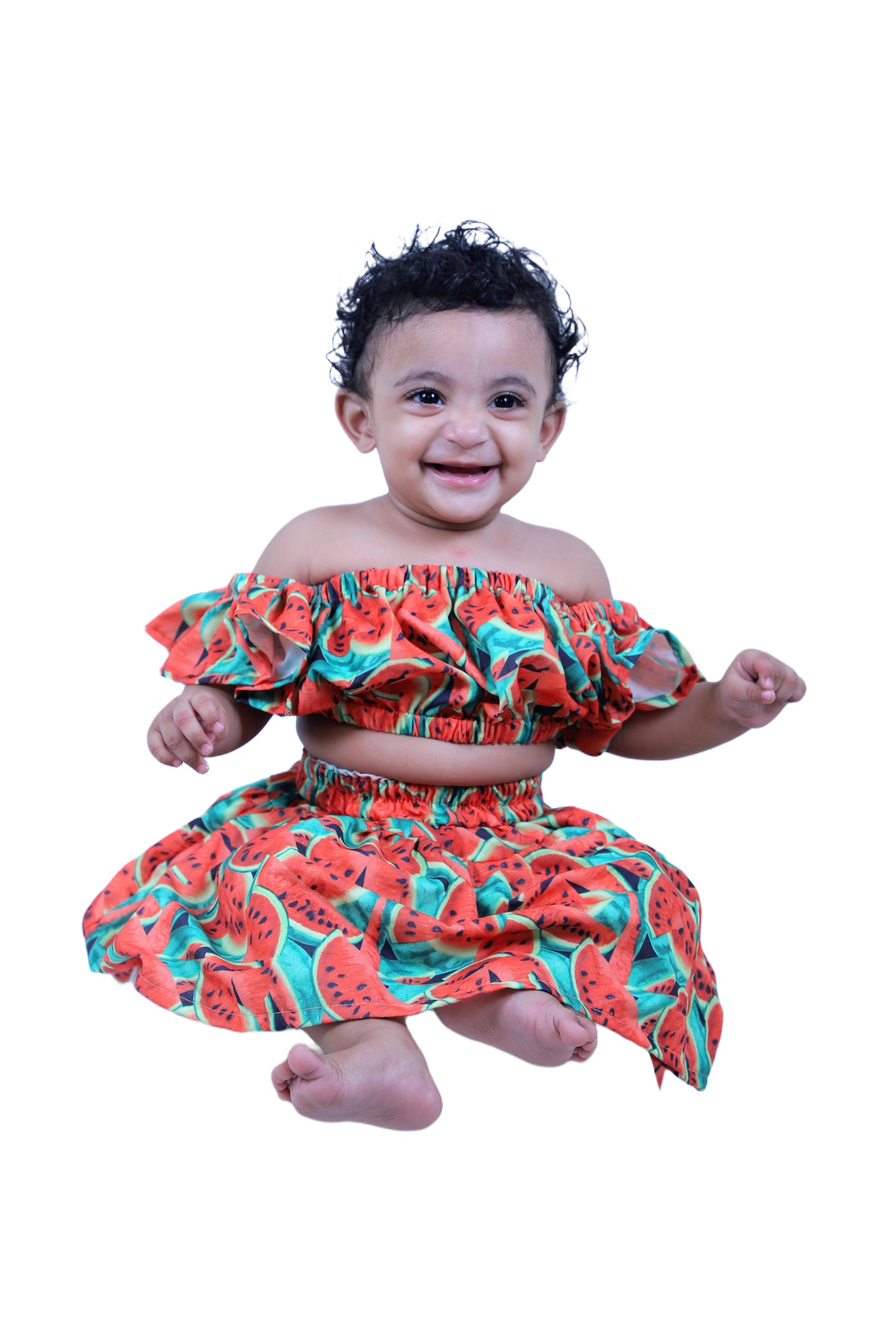 Baby Girl Dress Set – Trendy Top & Skirt for Little Girls red