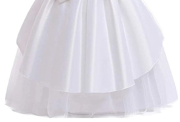 Snow White Princess Layered Party Gown for Girls