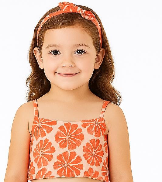 Baby Girl Dress Set – Trendy Top & Skirt for Little Girls rust