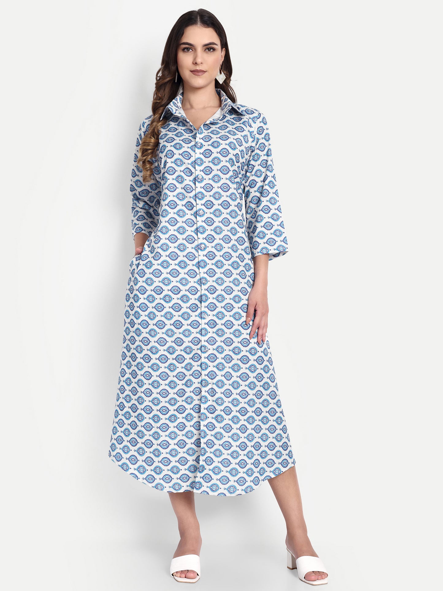 Women Ethnic Kurti – Long Kurti for Festive & Casual Wear forest green