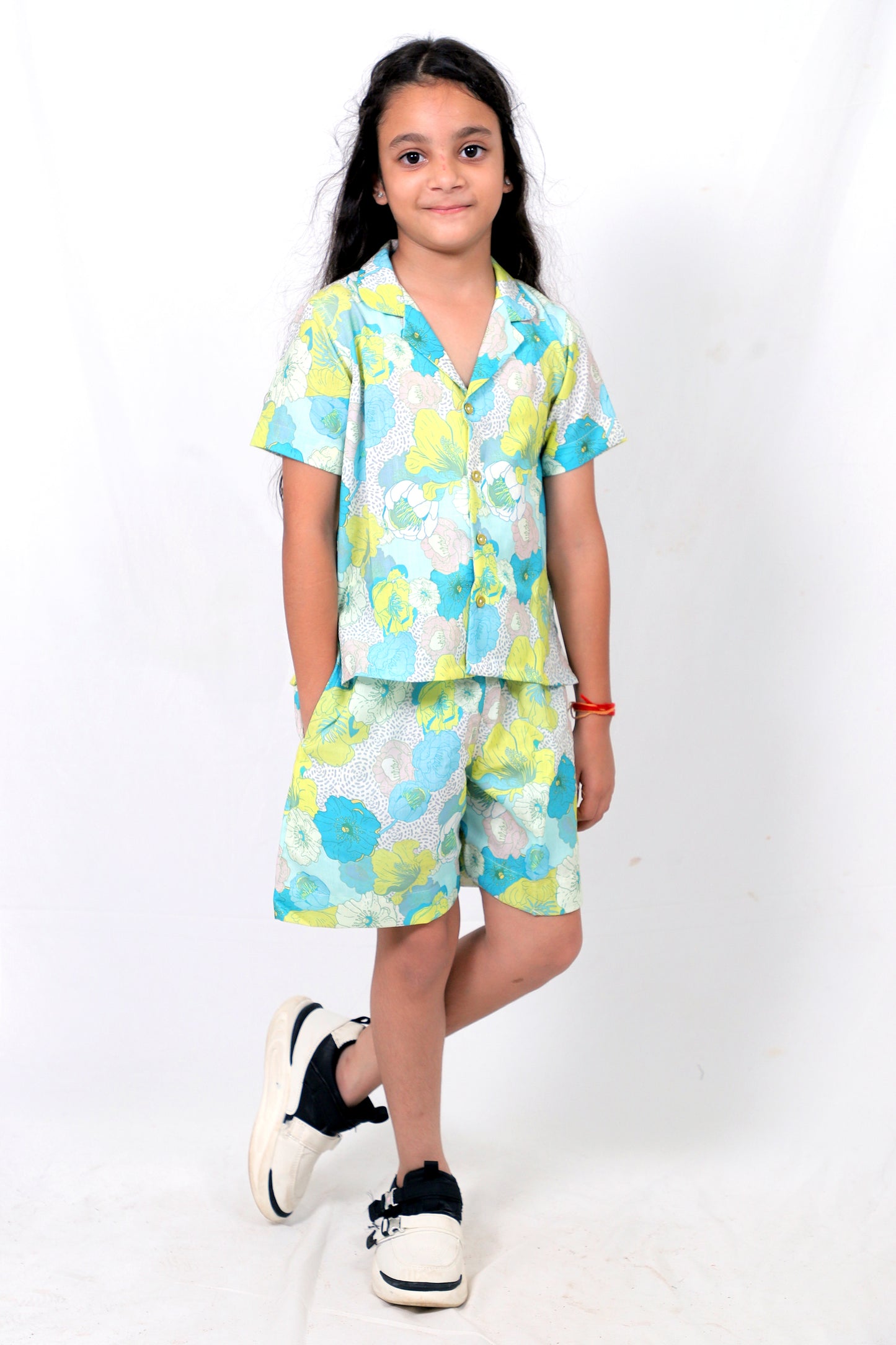 Kids Girls Cord Set – Comfortable & Stylish Matching Outfit white blue