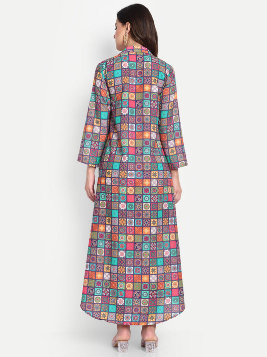 Women Ethnic Kurti – Long Kurti for Festive & Casual Wear multicolor
