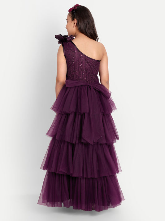 Girls Tulle Maxi Dress – Stylish Fit & Flare Kids Outfit
