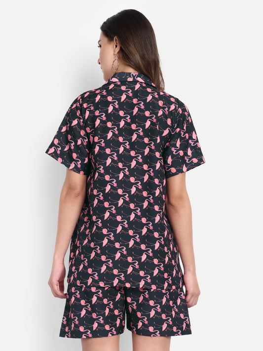 Women Casual Cord Set – Comfortable Summer Co-Ord Outfit vibrant pink and floral print