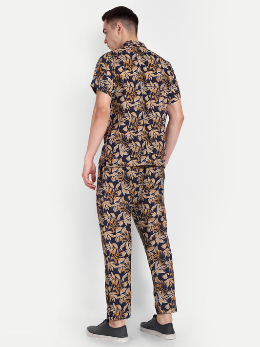 Men’s Co-Ord Set – Trendy T-Shirt & Bottom Wear Combo deep navy