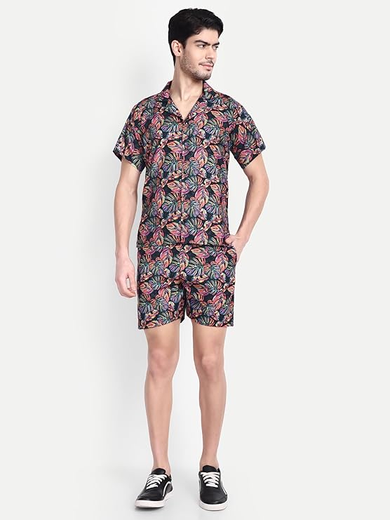 Men’s Co-Ord Set – Trendy T-Shirt & Bottom Wear Combo deep navy blue