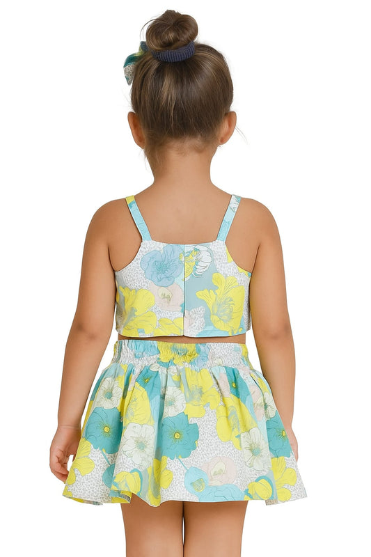 Baby Girl Dress Set – Trendy Top & Skirt for Little Girls multicolor