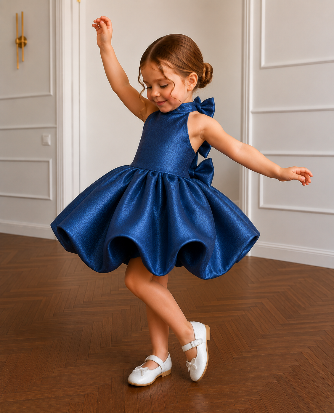 Midnight Sapphire Bubble Party Dress