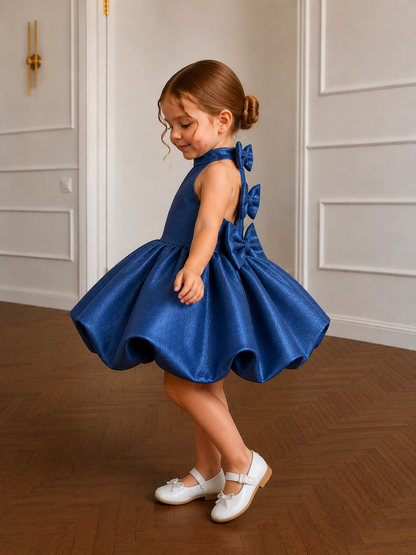 Midnight Sapphire Bubble Party Dress