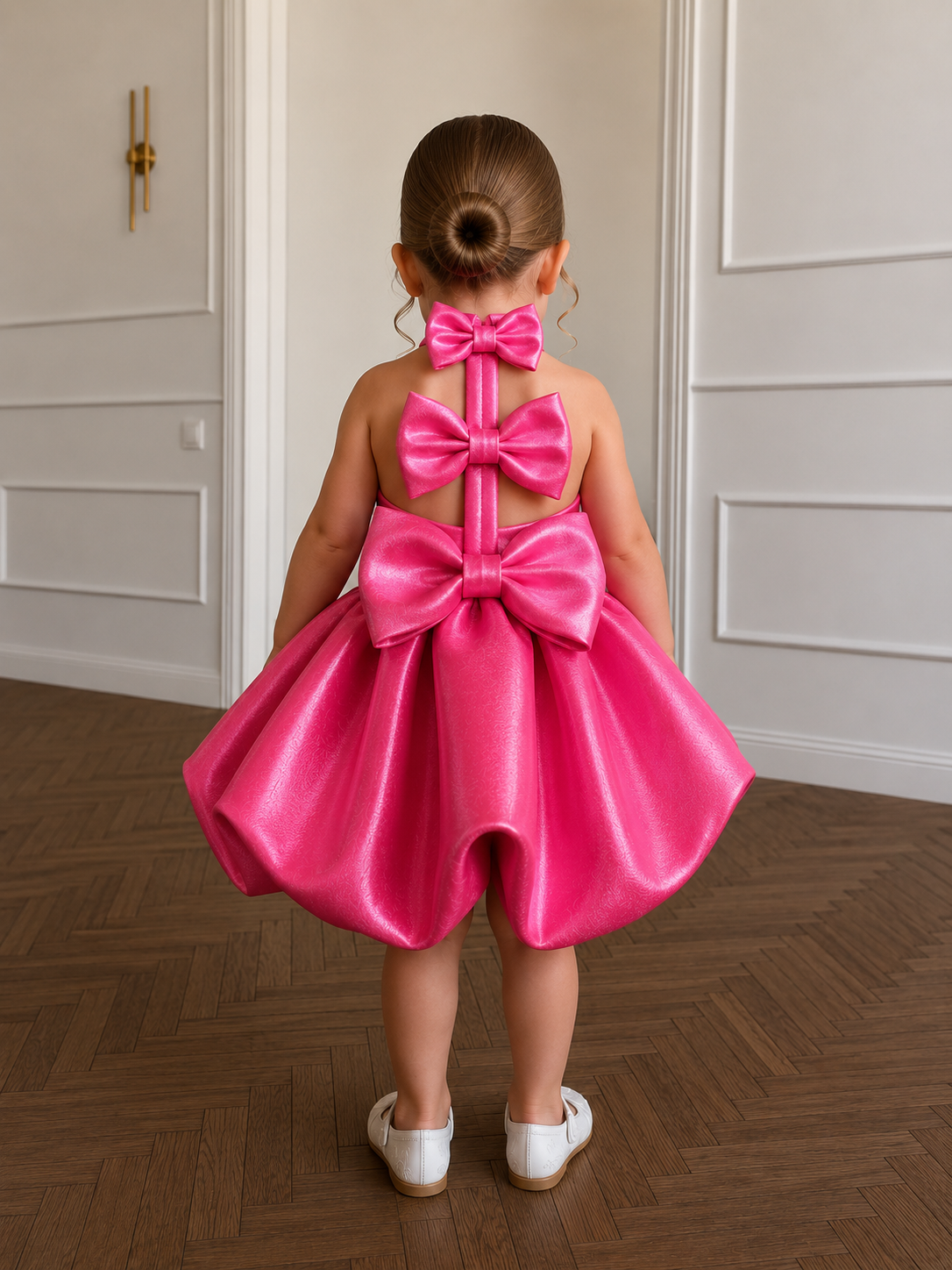 Fuchsia Bloom Bubble Party Dress