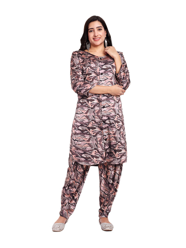 Elegant Women Co-ord Set – Stylish Matching Top & Bottom Outfit for Casual & Party Wear deep brown