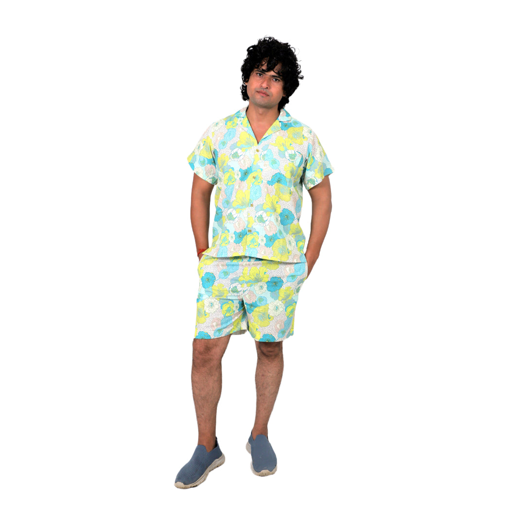 Men’s Co-Ord Set – Trendy T-Shirt & Bottom Wear Combo light mint green