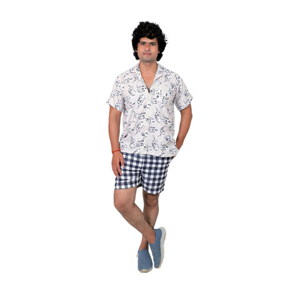 Men’s Co-Ord Set – Trendy T-Shirt & Bottom Wear Combo light grrey