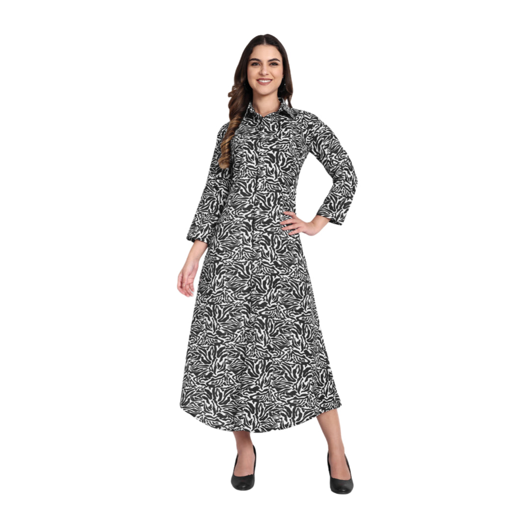 Women Ethnic Kurti – Long Kurti for Festive & Casual Wear black