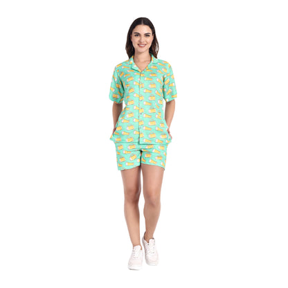 Women Casual Cord Set – Comfortable Summer Co-Ord Outfit ocean blue