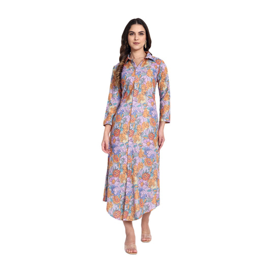 Women Ethnic Kurti – Long Kurti for Festive & Casual Wear purple