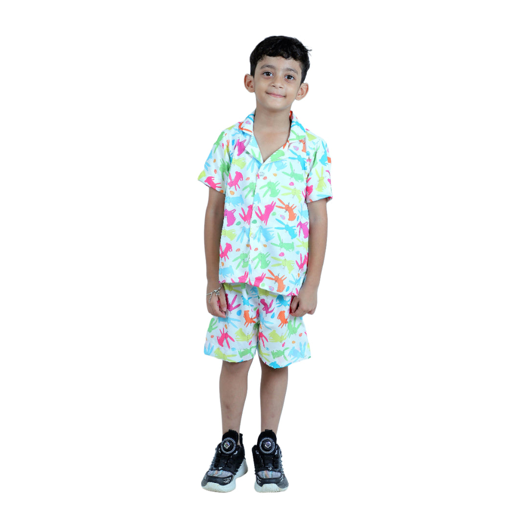 Kids Boys Printed Cord Set – Lightweight & Stylish Co-Ord Outfit