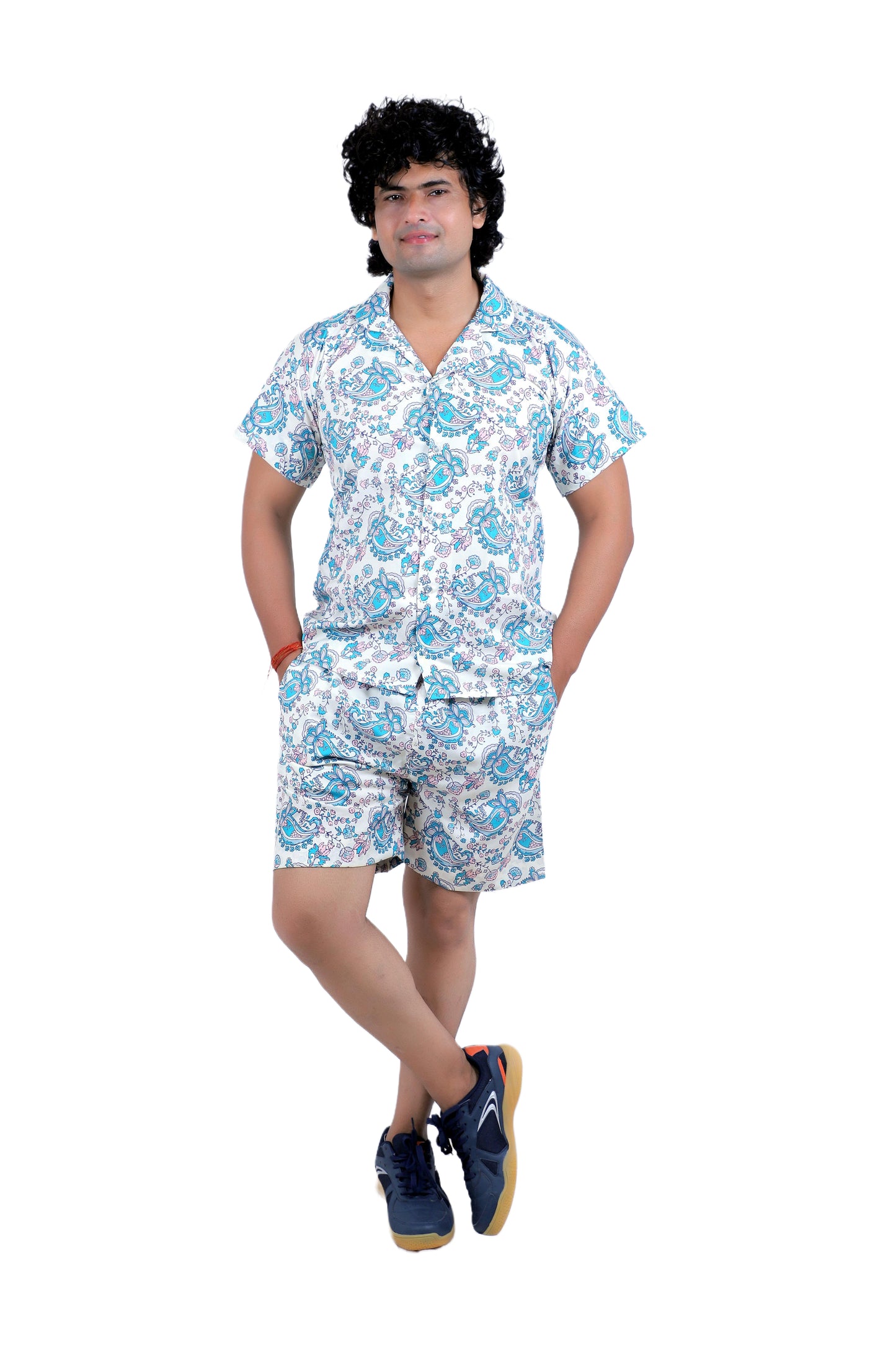 Men’s Co-Ord Set – Trendy T-Shirt & Bottom Wear Combo off white