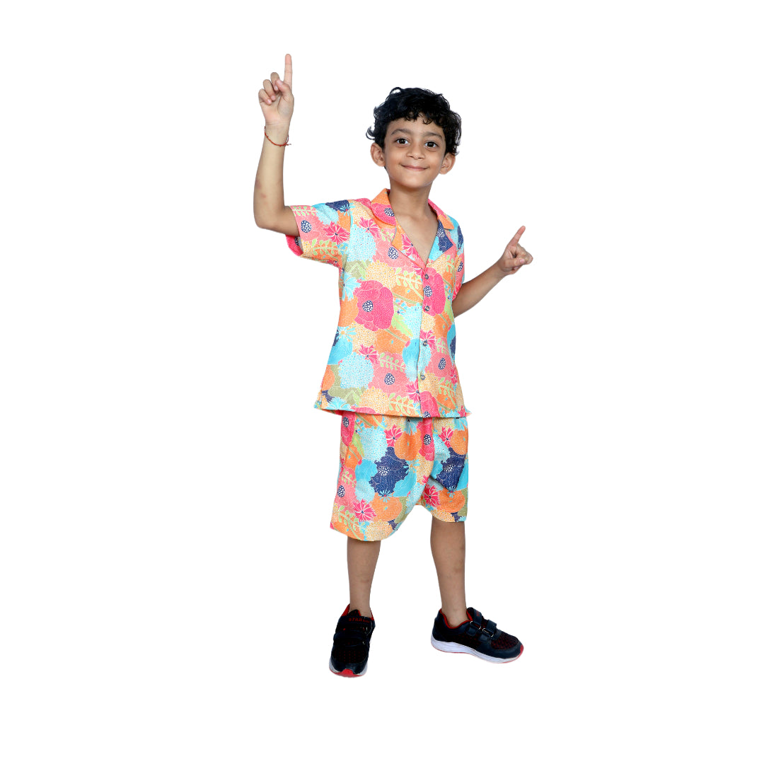 Kids Boys Printed Cord Set – Lightweight & Stylish Co-Ord Outfit