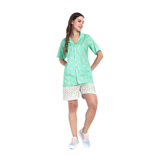 Women Casual Cord Set – Comfortable Summer Co-Ord Outfit sky blue