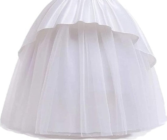 Snow White Princess Layered Party Gown for Girls