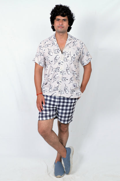 Men’s Co-Ord Set – Trendy T-Shirt & Bottom Wear Combo light grrey