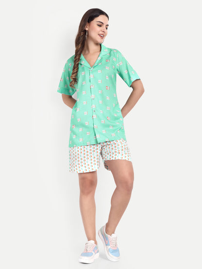 Women Casual Cord Set – Comfortable Summer Co-Ord Outfit sky blue