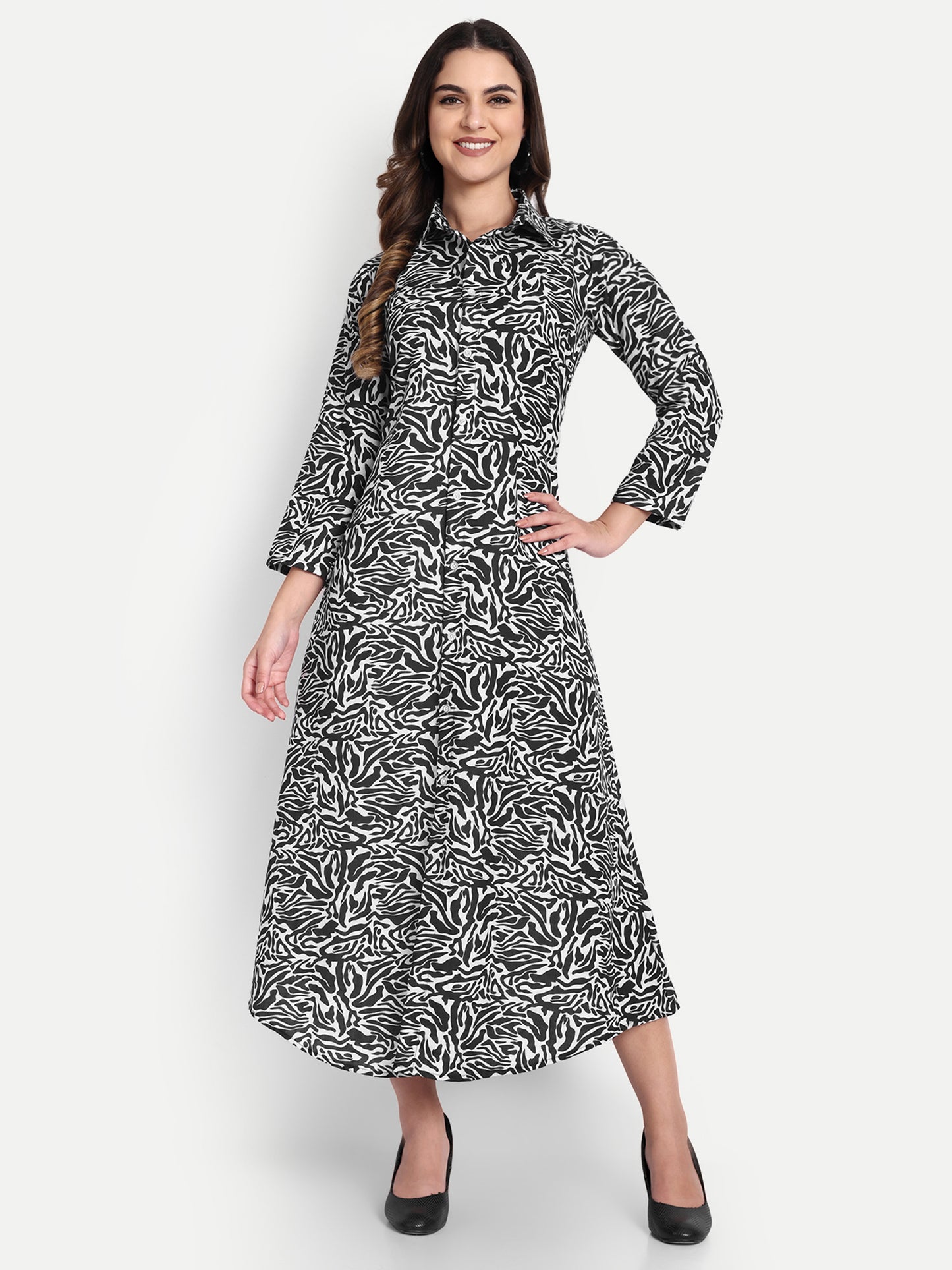 Women Ethnic Kurti – Long Kurti for Festive & Casual Wear black