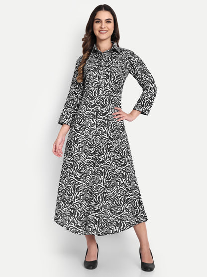 Women Ethnic Kurti – Long Kurti for Festive & Casual Wear black