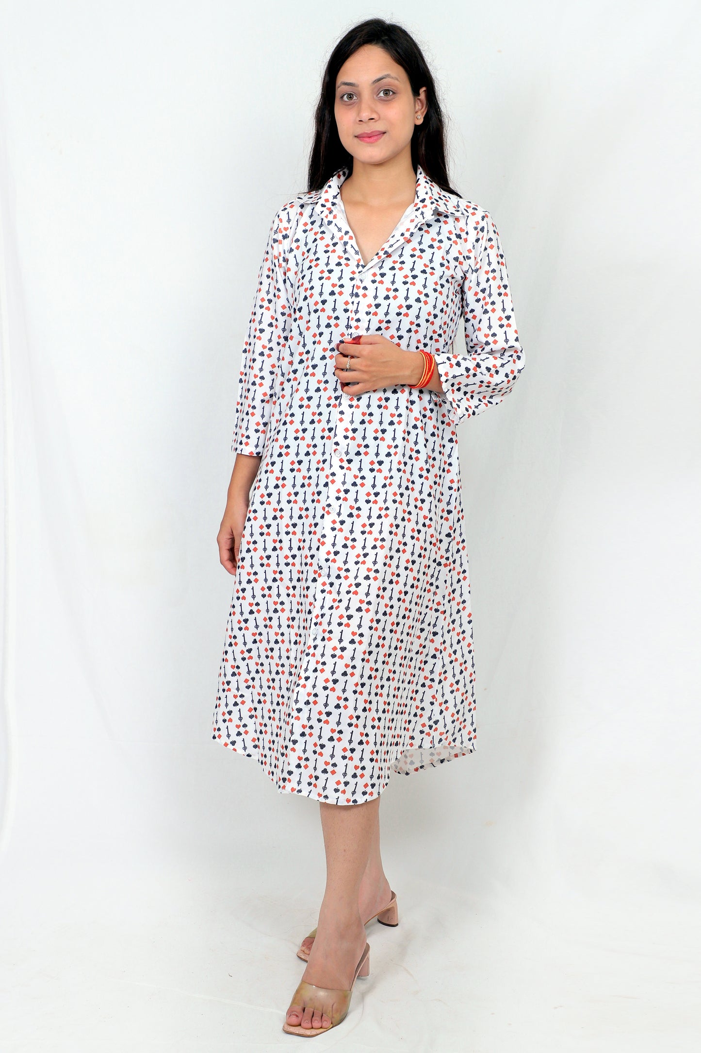 Women Ethnic Kurti – Long Kurti for Festive & Casual Wear white