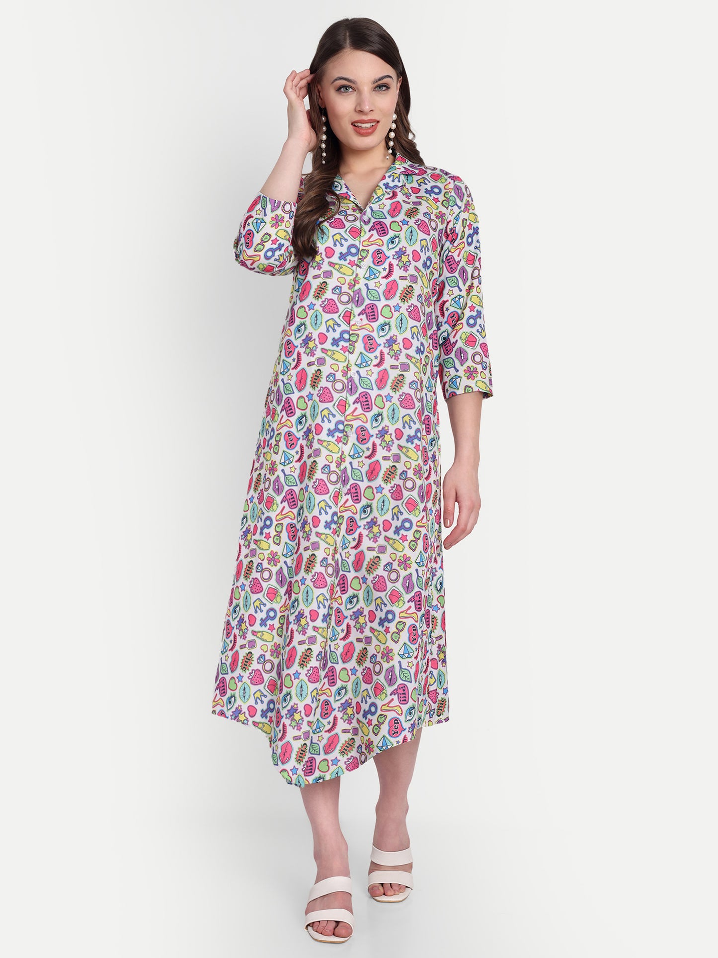 Women Ethnic Kurti – Long Kurti for Festive & Casual Wear multicolor