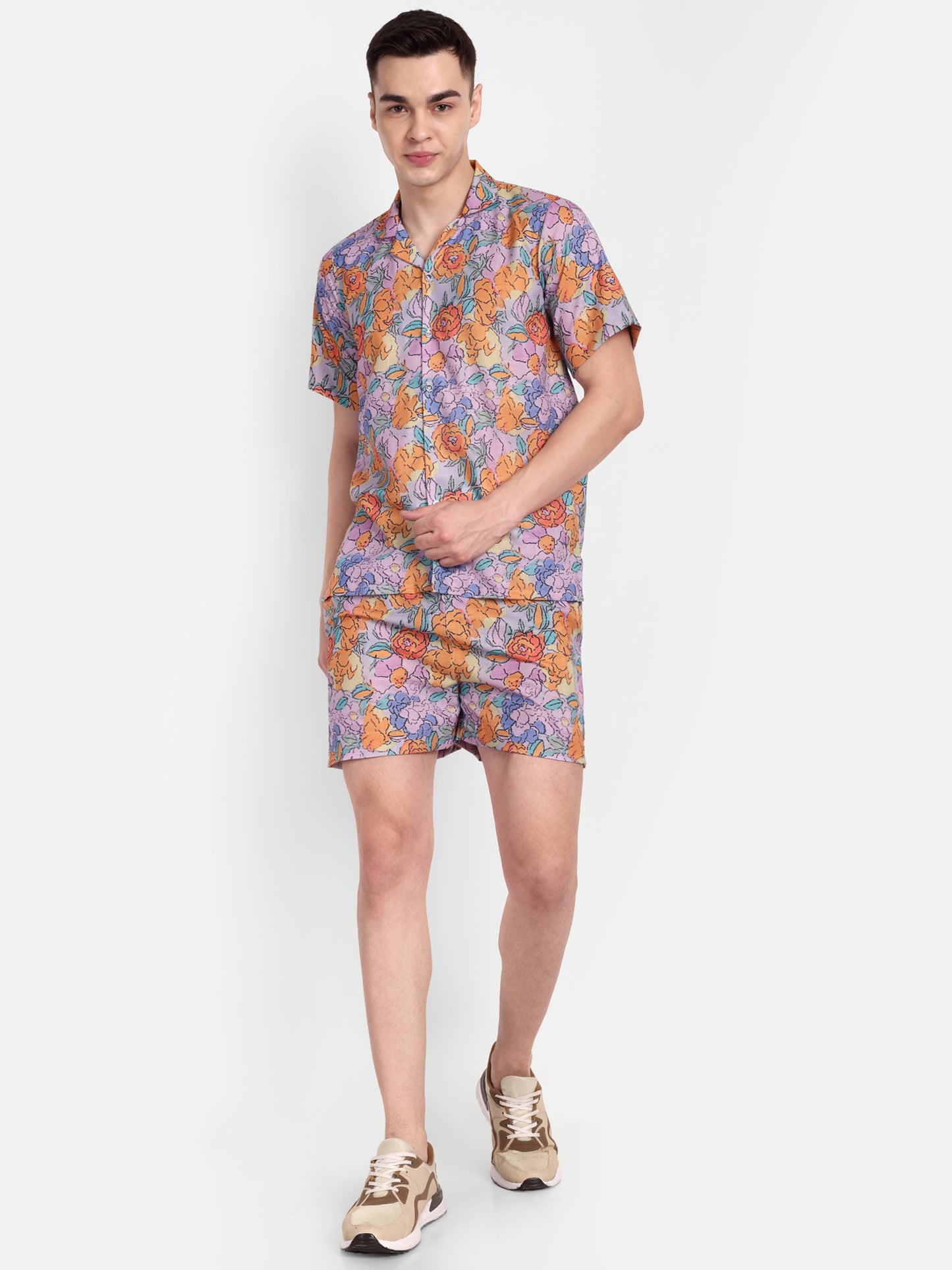 Men’s Co-Ord Set – Trendy T-Shirt & Bottom Wear Combo  multicolor