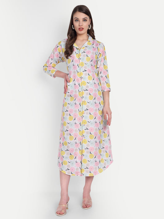 Women Ethnic Kurti – Long Kurti for Festive & Casual Wear seafoam green