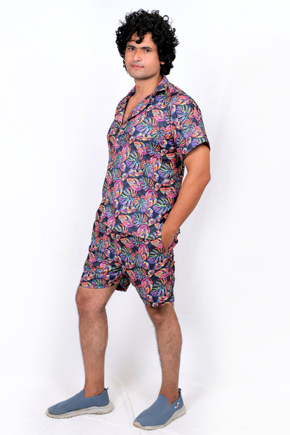 Men’s Co-Ord Set – Trendy T-Shirt & Bottom Wear Combo dark navy