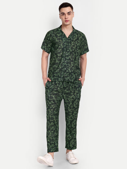 Men’s Co-Ord Set – Trendy T-Shirt & Bottom Wear Combo black