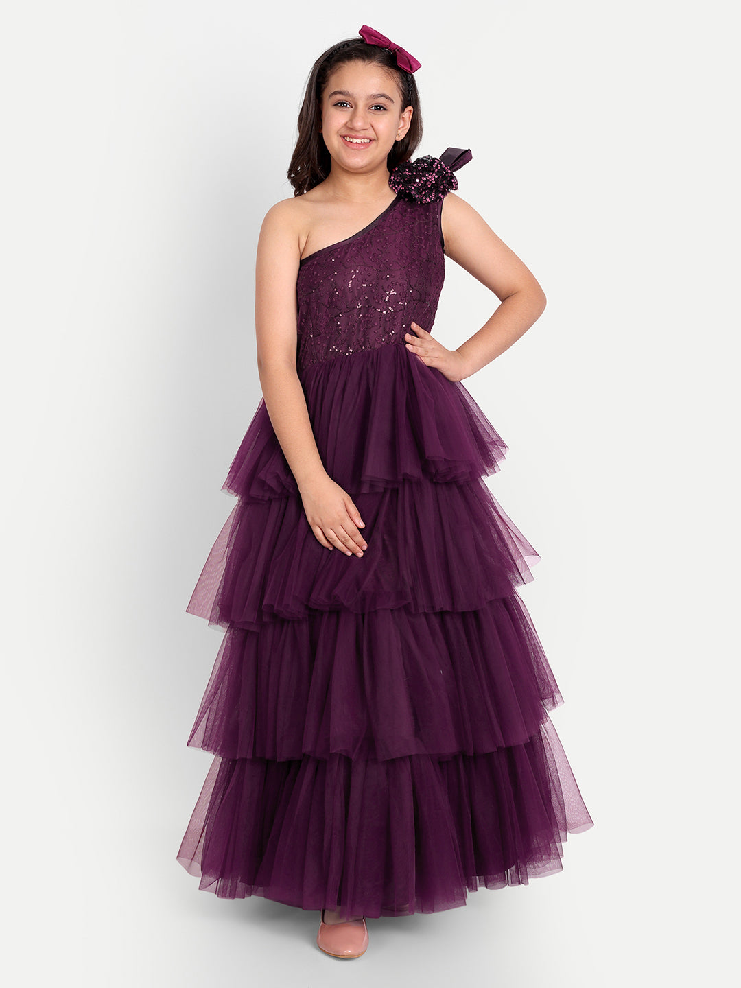 Girls Tulle Maxi Dress – Stylish Fit & Flare Kids Outfit