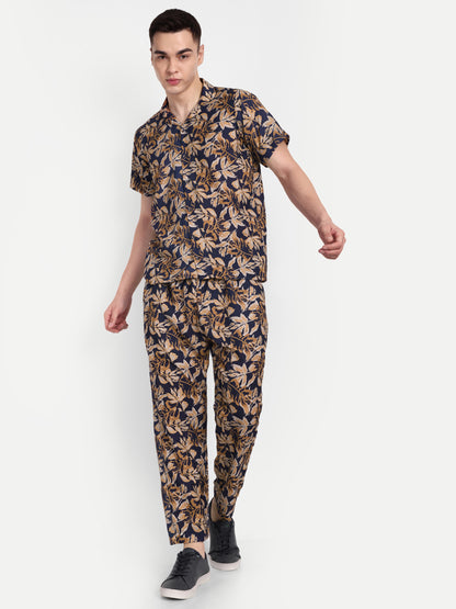 Men’s Co-Ord Set – Trendy T-Shirt & Bottom Wear Combo deep navy