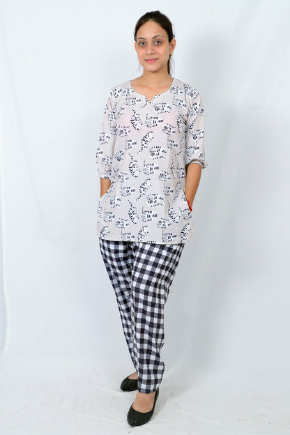 Elegant Women Co-ord Set – Stylish Matching Top & Bottom Outfit for Casual & Party Wear beige