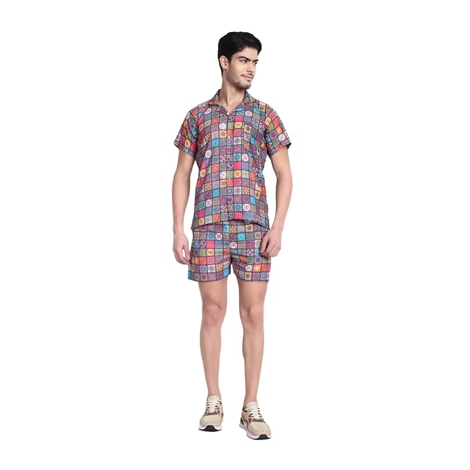 Men’s Co-Ord Set – Trendy T-Shirt & Bottom Wear Combo multicolor