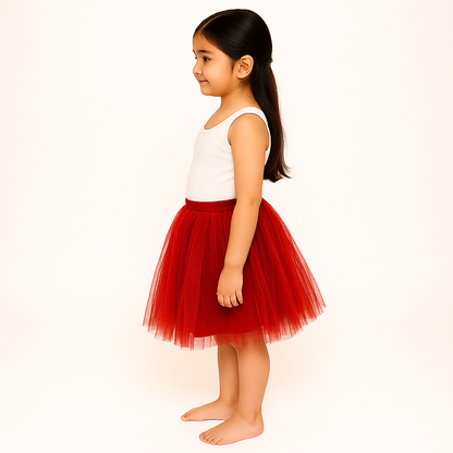 Baby Girl Dress Set – Trendy Top & Skirt for Little Girls white and red