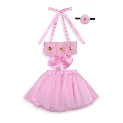 Baby Girl Dress Set – Trendy Top & Skirt for Little Girls pink