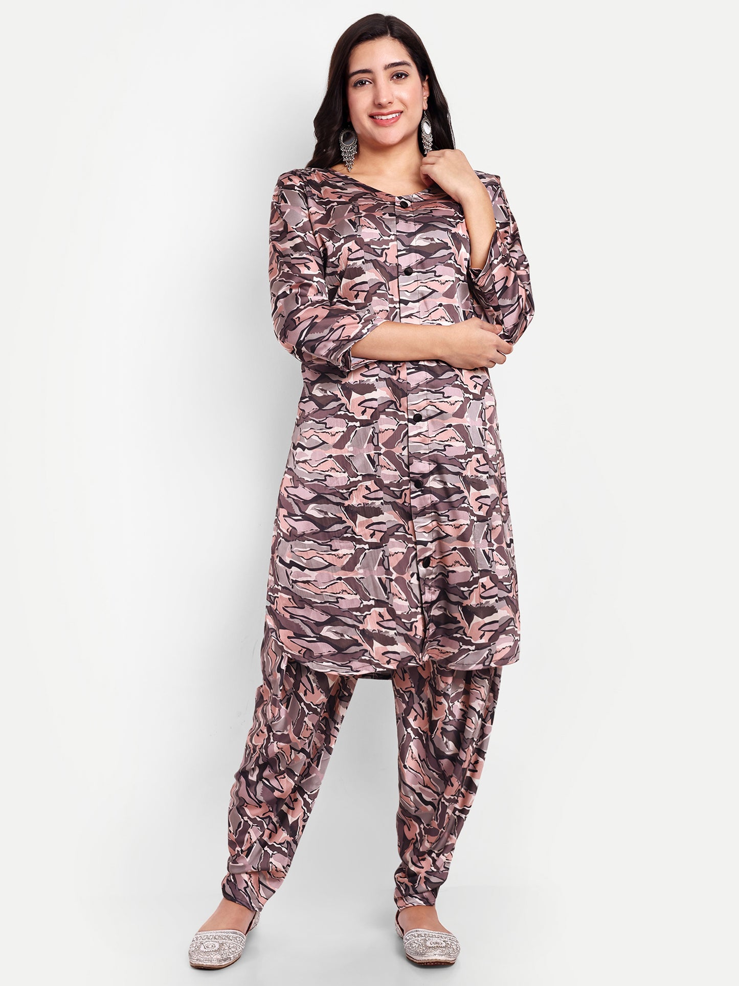 Elegant Women Co-ord Set – Stylish Matching Top & Bottom Outfit for Casual & Party Wear deep brown
