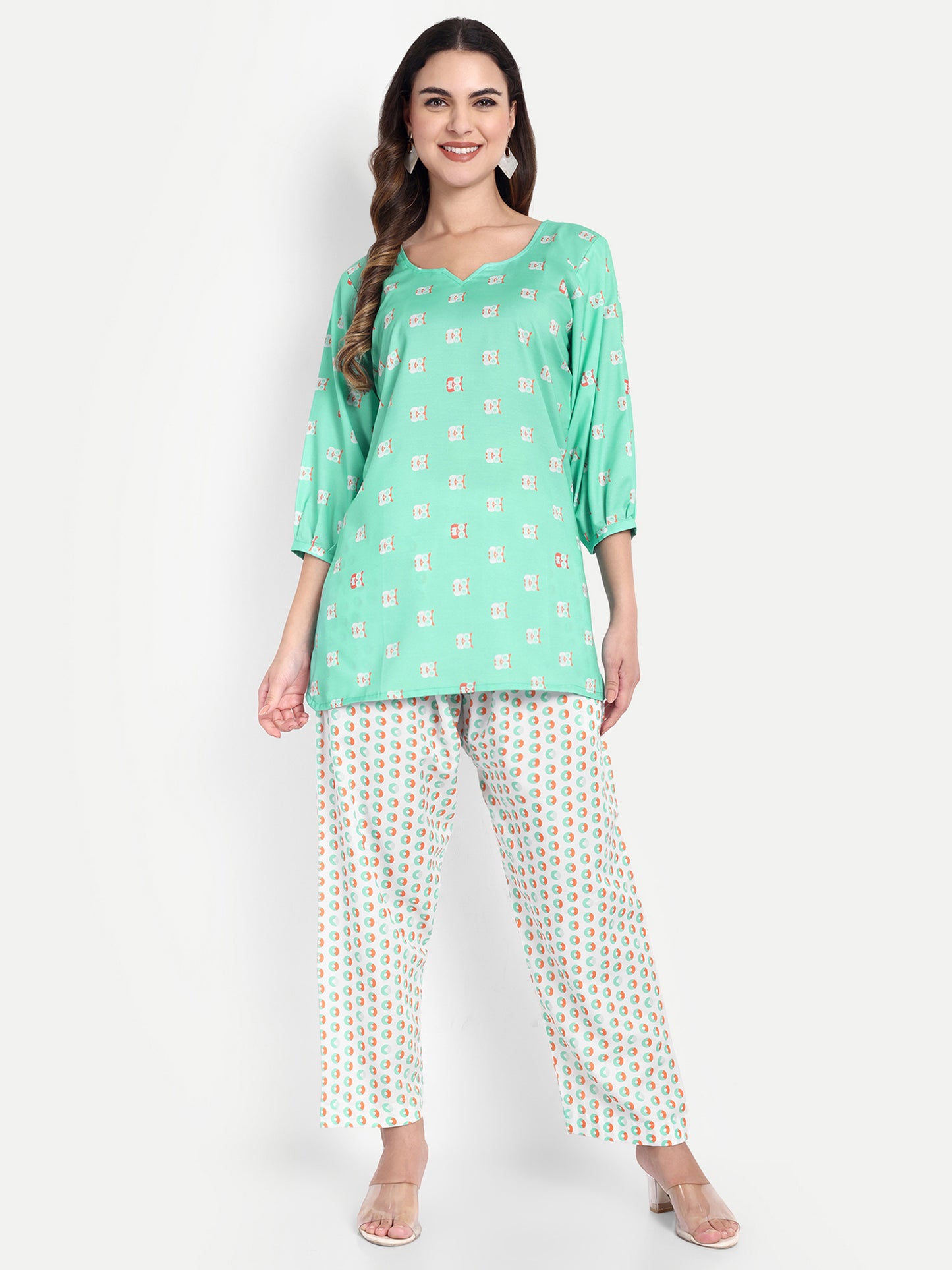 Elegant Women Co-ord Set – Stylish Matching Top & Bottom Outfit for Casual & Party Wear blue