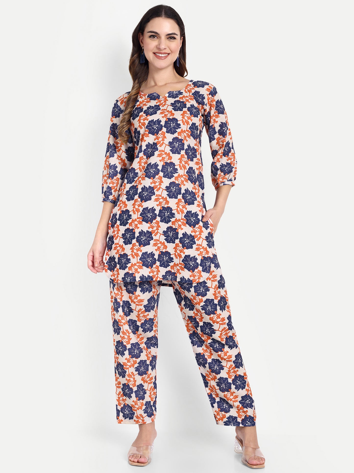 Elegant Women Co-ord Set – Stylish Matching Top & Bottom Outfit for Casual & Party Wear multicolor