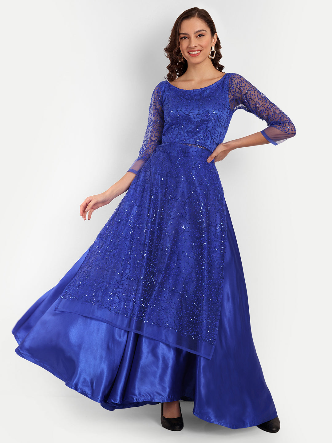 Elegant Women Ethnic Motifs Printed Silk Dress – Festive, Casual & Occasion Wear