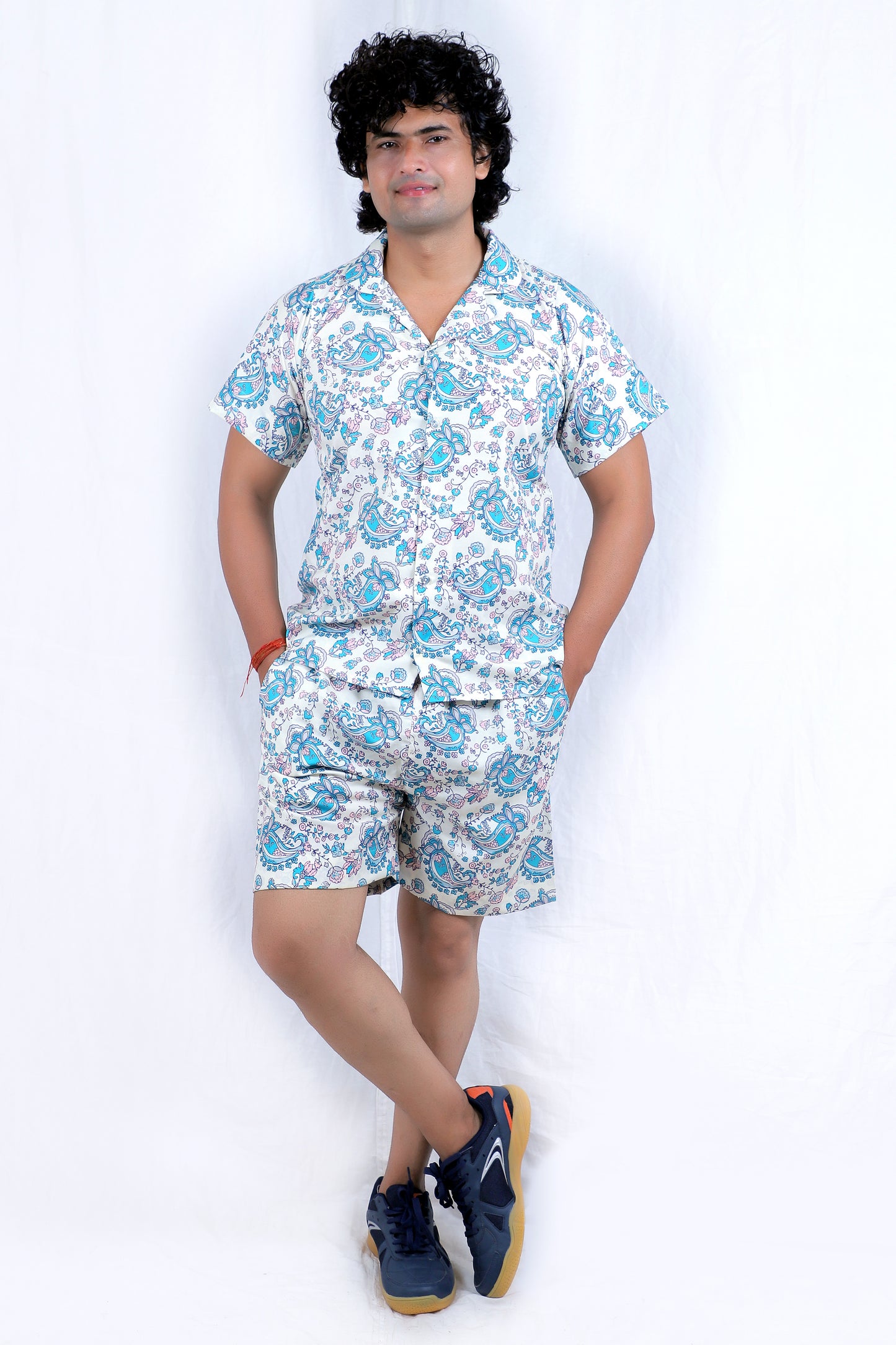 Men’s Co-Ord Set – Trendy T-Shirt & Bottom Wear Combo off white
