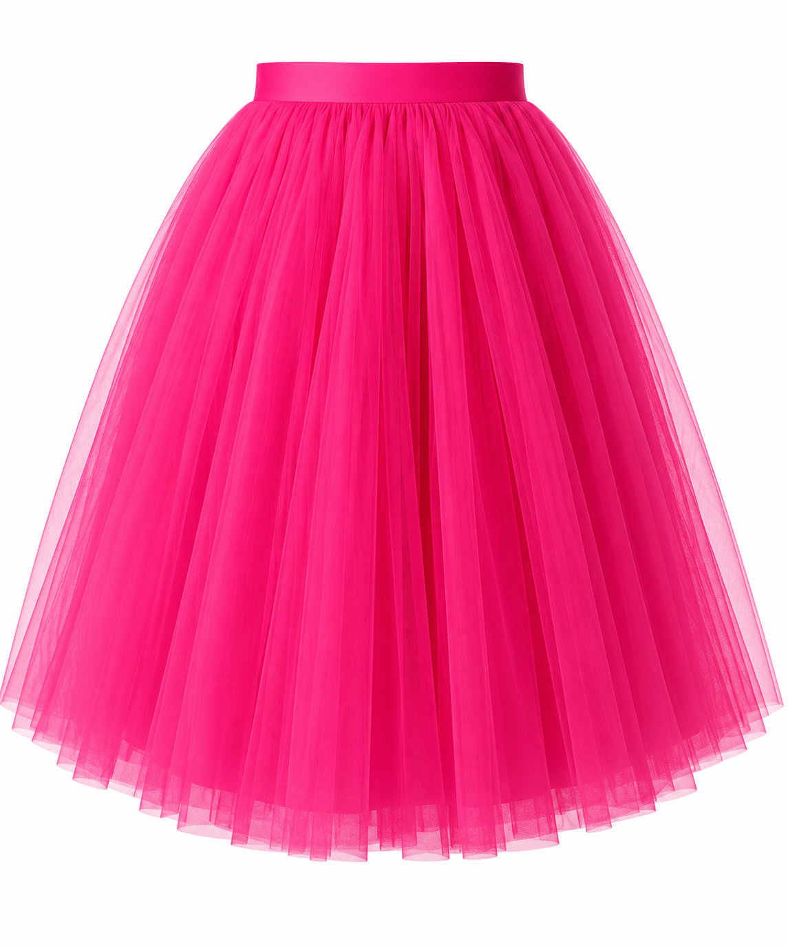 Pink Net Knee Length Skirt for Women | Fashion Skirt