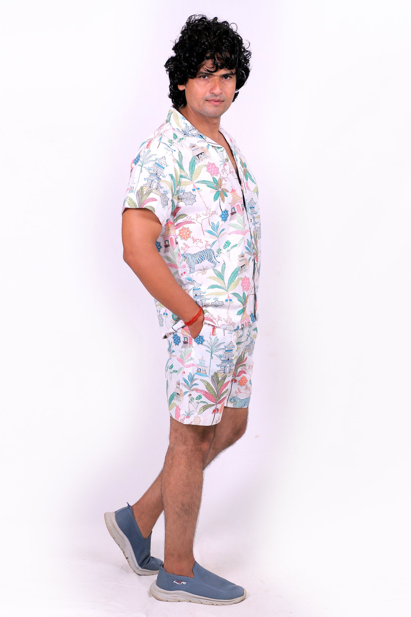 Men’s Co-Ord Set – Trendy T-Shirt & Bottom Wear Combo off white