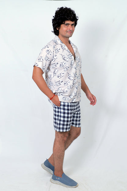 Men’s Co-Ord Set – Trendy T-Shirt & Bottom Wear Combo light grrey