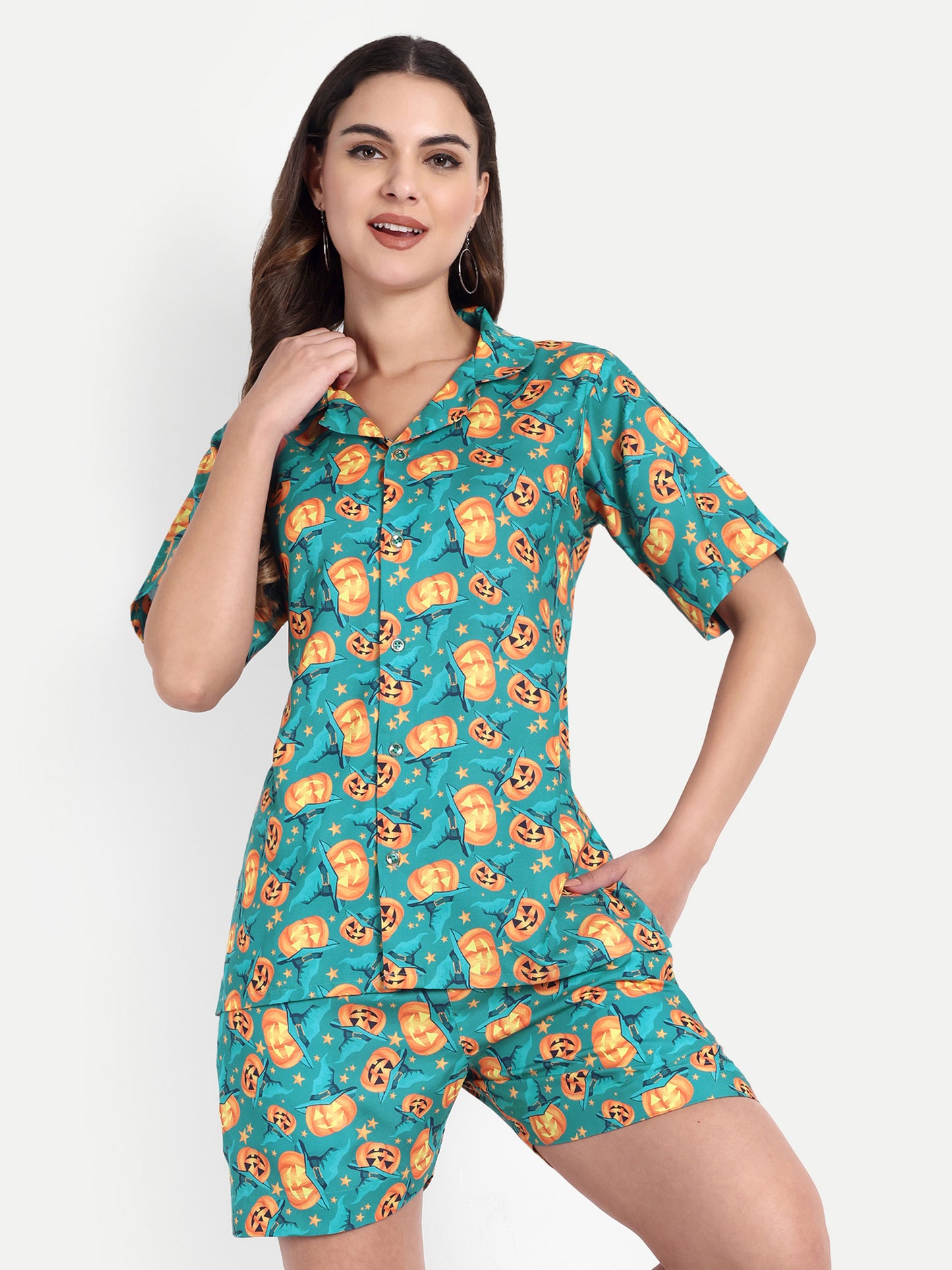 Women Casual Cord Set – Comfortable Summer Co-Ord Outfit green